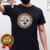 Alt Text: Stylish Pittsburgh Steelers rivet logo t-shirt featuring a bold design, perfect for fans of the NFL team.