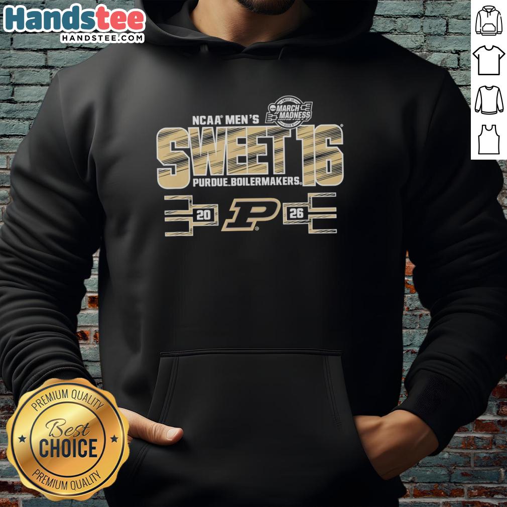 nice-purdue-boilermakers-sweet-16-2026-mens-march-madness-hoodie Alt Text: Purdue Boilermakers Sweet 16 hoodie for 2026 Men's March Madness, featuring team colors and logo.