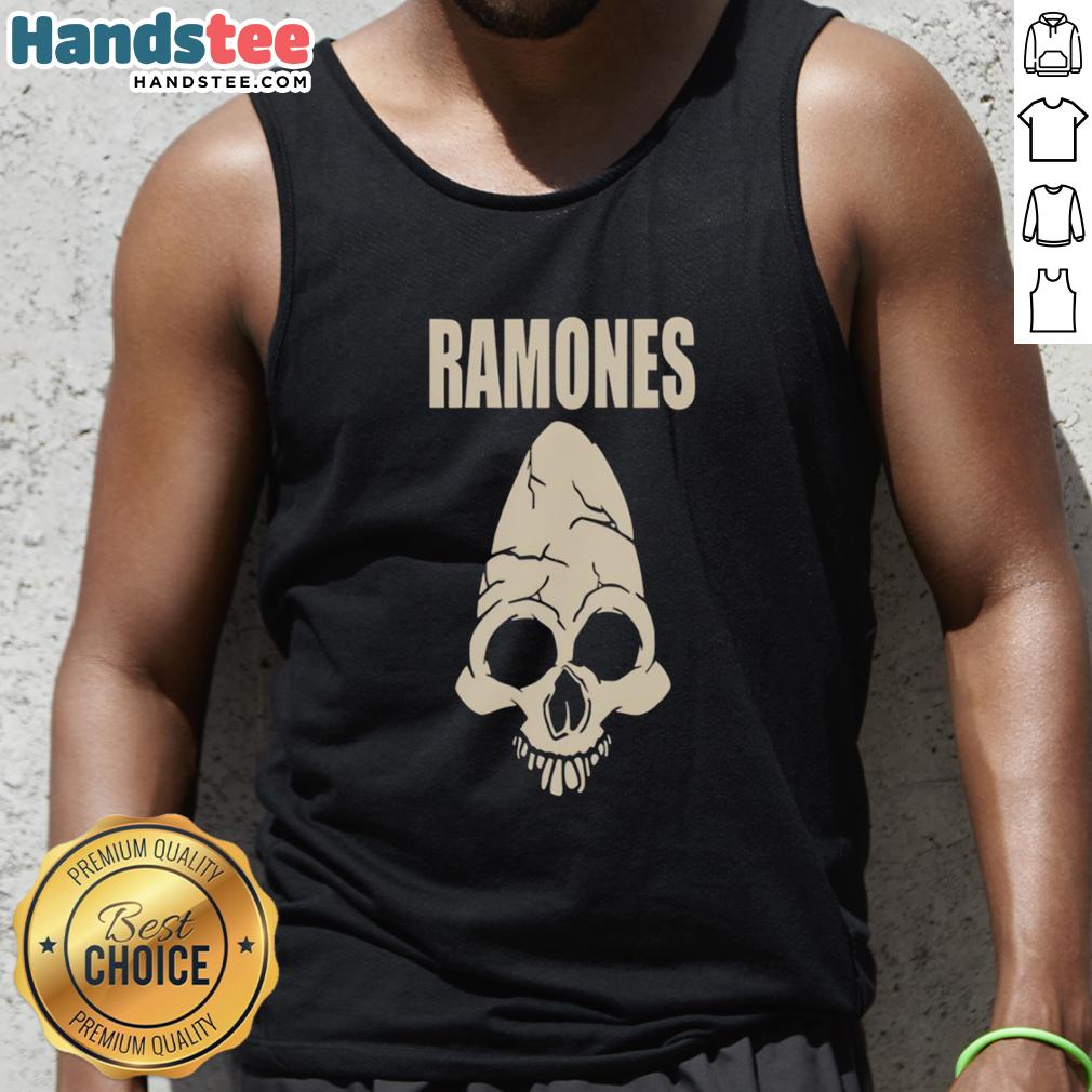 nice-ramones-skull-cm-punk-tank-top Stylish Nice Ramones Skull CM Punk tank top featuring bold graphics, perfect for punk fashion enthusiasts.