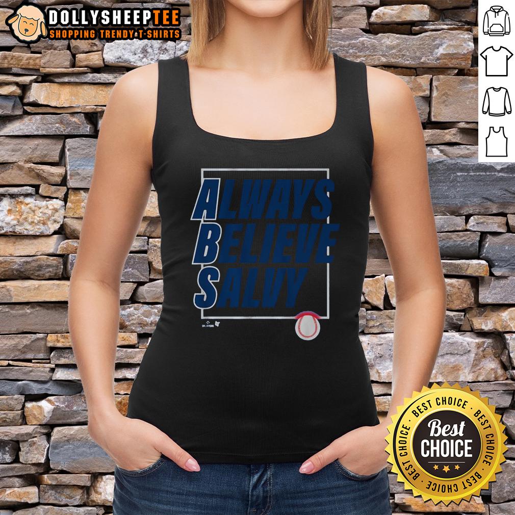 Nice Salvador Perez Always Believe Salvy Tank Top Salvador Perez wearing a 'Always Believe' tank top, showcasing team spirit and style for fans of the Kansas City Royals.
