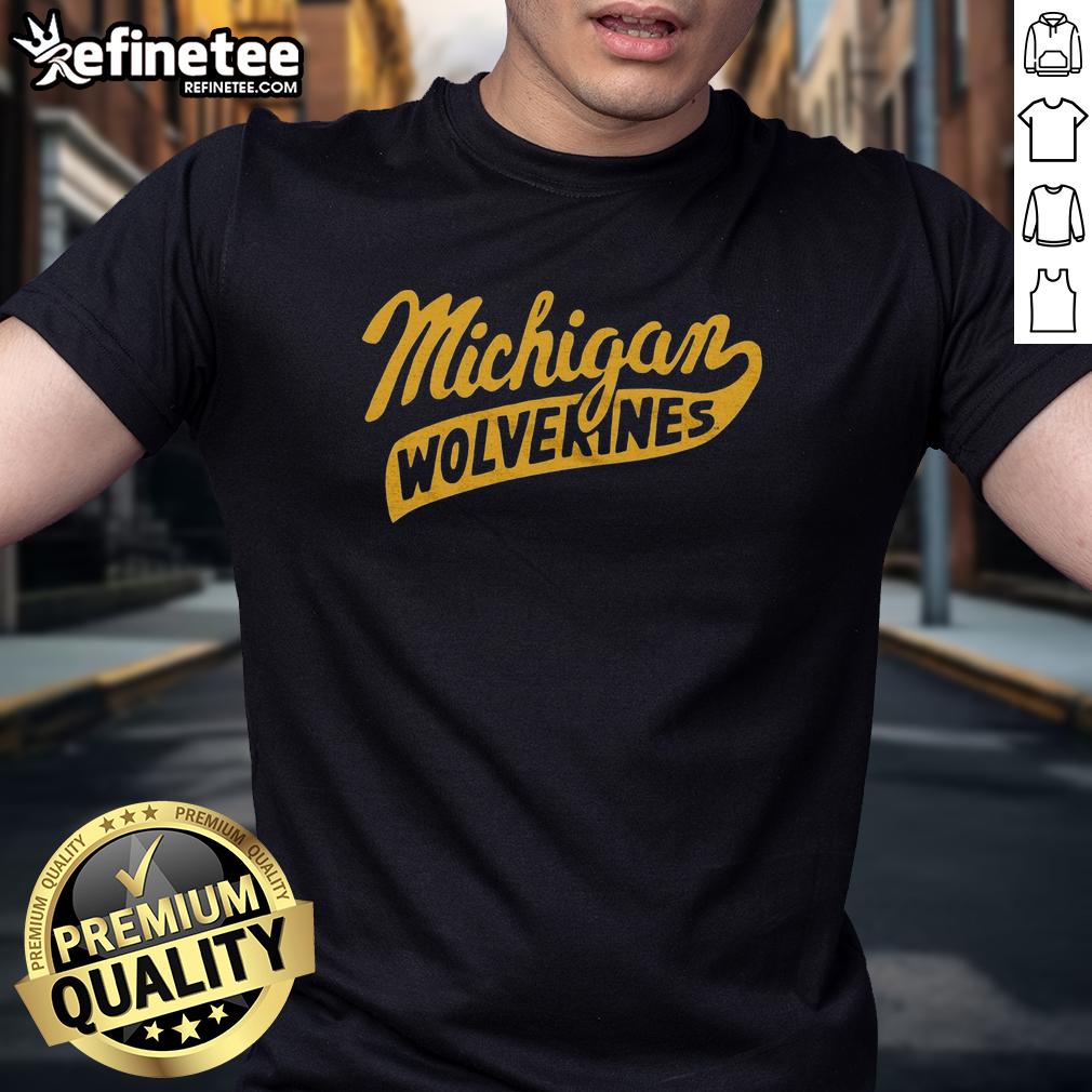 nice-script-michigan-wolverines-t-shirt-1 Nice Script Michigan Wolverines T-Shirt featuring bold graphics and a stylish design for fans and alumni.