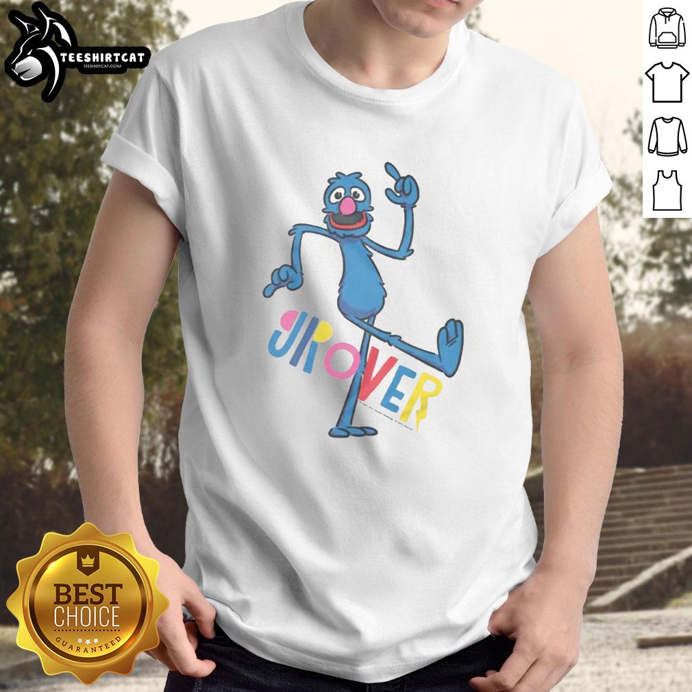 nice-sesame-street-grover-bauhaus-cartoon-text-t-shirt Nice Sesame Street Grover Bauhaus cartoon text T-shirt featuring Grover in a colorful design, perfect for fans and collectors.
