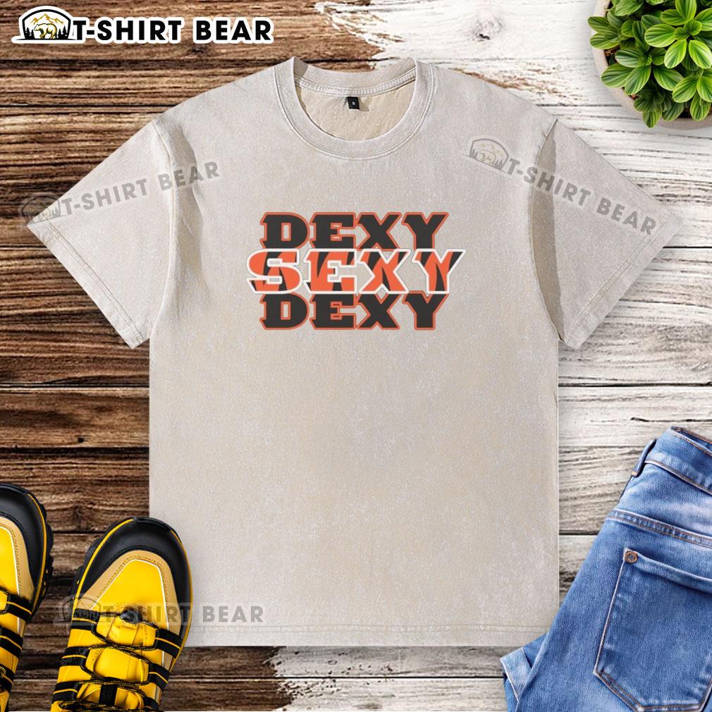 Nice Sexy Dexy Cincinnati Bengals Washed T Shirt Nice Sexy Dexy Cincinnati Bengals washed t-shirt featuring vibrant team colors and a comfortable fit, perfect for fans.