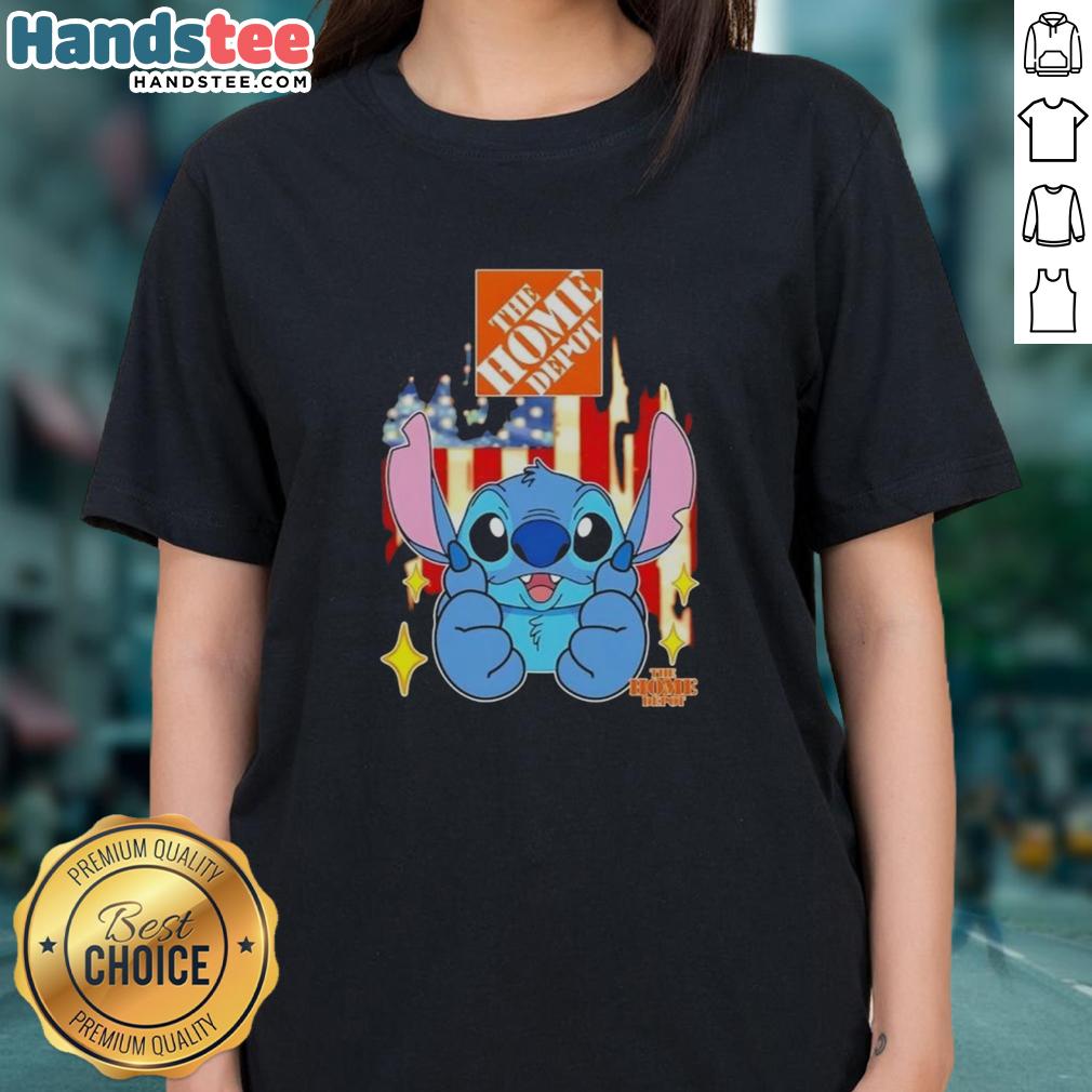 nice-stitch-like-the-home-depot-usa-flag-ladies-tee Nice Stitch Like The Home Depot USA Flag Ladies Tee featuring patriotic design and comfortable fit for women.