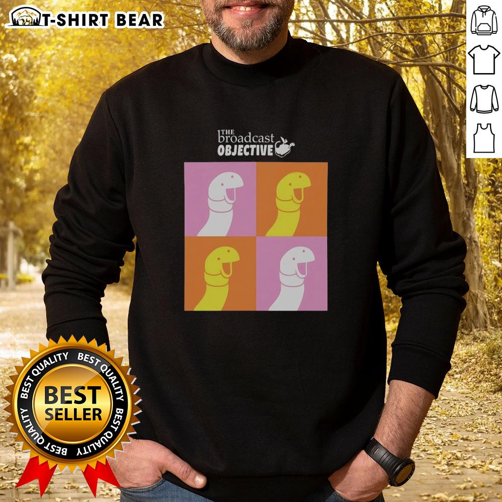 Nice The Broadcast Objective Sweatshirt Alt Text: Stylish Nice The Broadcast Objective Sweatshirt in vibrant colors, perfect for casual wear and showcasing modern fashion.