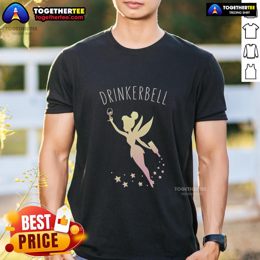 Nice Tinker Bell Holding Whisky Drinkerbell Beer Funny T Shirt Funny Tinker Bell holding whisky on a 'Drinkerbell' beer t-shirt, perfect for whimsical drinking enthusiasts.