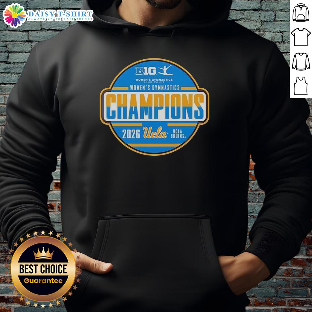 Nice Ucla Bruins Women'S Gymnastics Champions 2026 Logo Hoodie Alt Text: 2026 UCLA Bruins Women's Gymnastics Champions logo hoodie, featuring vibrant colors and iconic team branding.