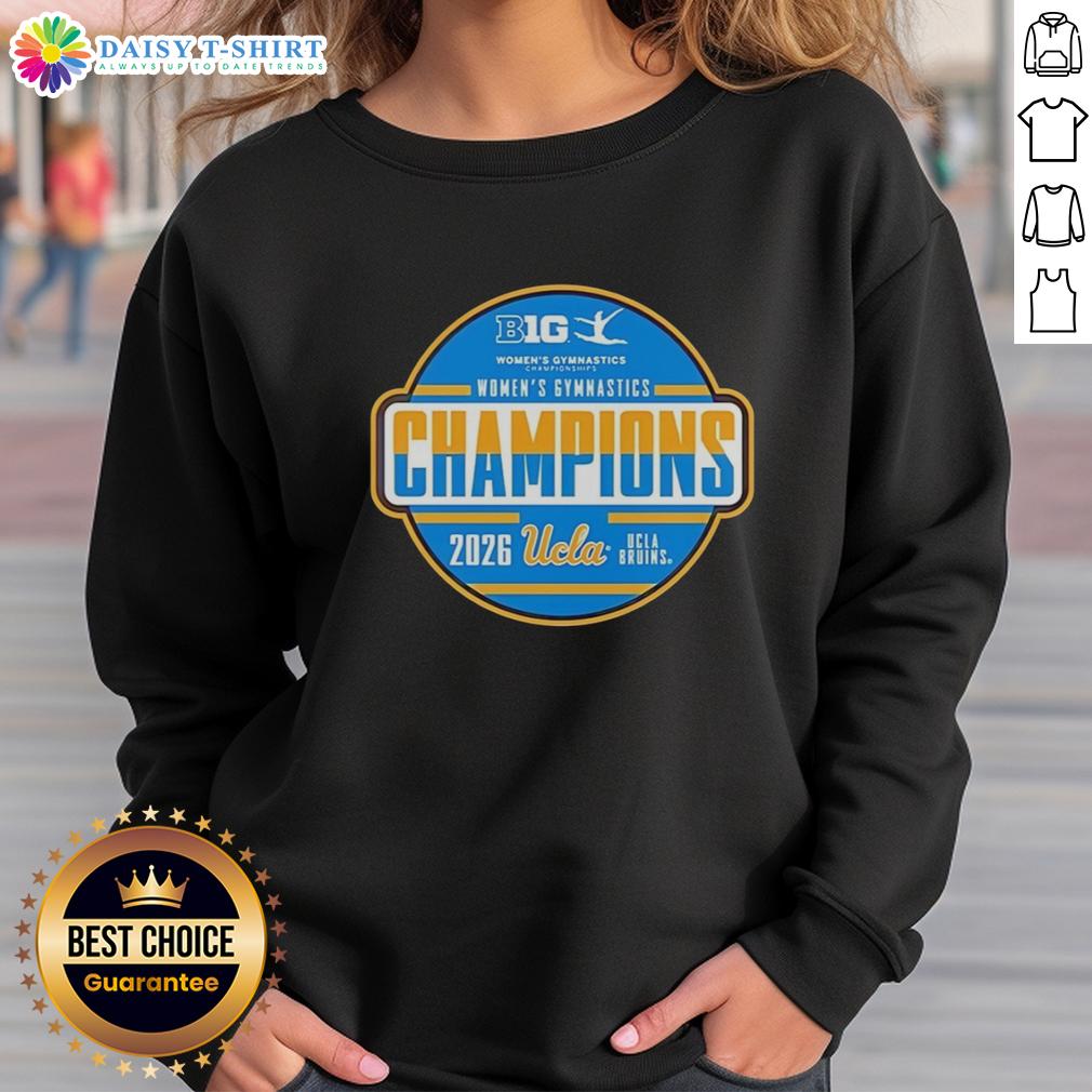 Nice Ucla Bruins Women'S Gymnastics Champions 2026 Logo Sweatshirt UCLA Bruins Women's Gymnastics Champions 2026 logo sweatshirt featuring vibrant colors and stylish design.
