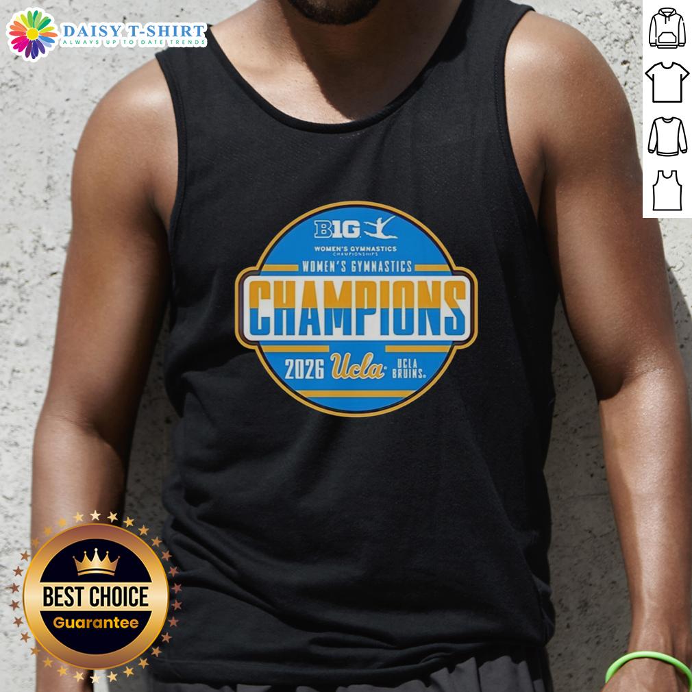 Nice Ucla Bruins Women'S Gymnastics Champions 2026 Logo Tank Top Alt Text: Nice UCLA Bruins Women's Gymnastics Champions 2026 logo tank top featuring vibrant colors and stylish design.