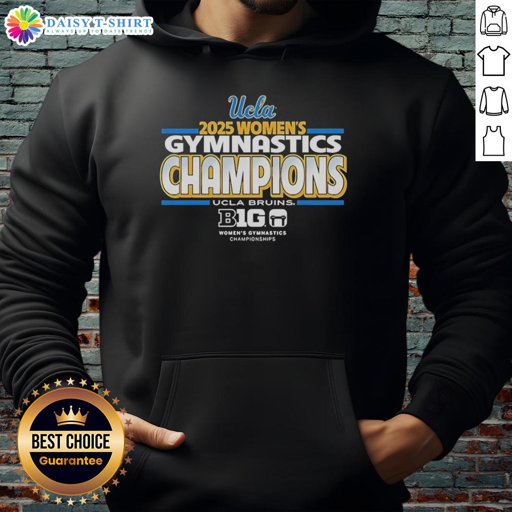 Nice Ucla Bruins Women'S Gymnastics Champions B1G 2026 Hoodie Alt Text: UCLA Bruins Women's Gymnastics Champions B1G 2026 hoodie, showcasing team pride and athletic spirit.