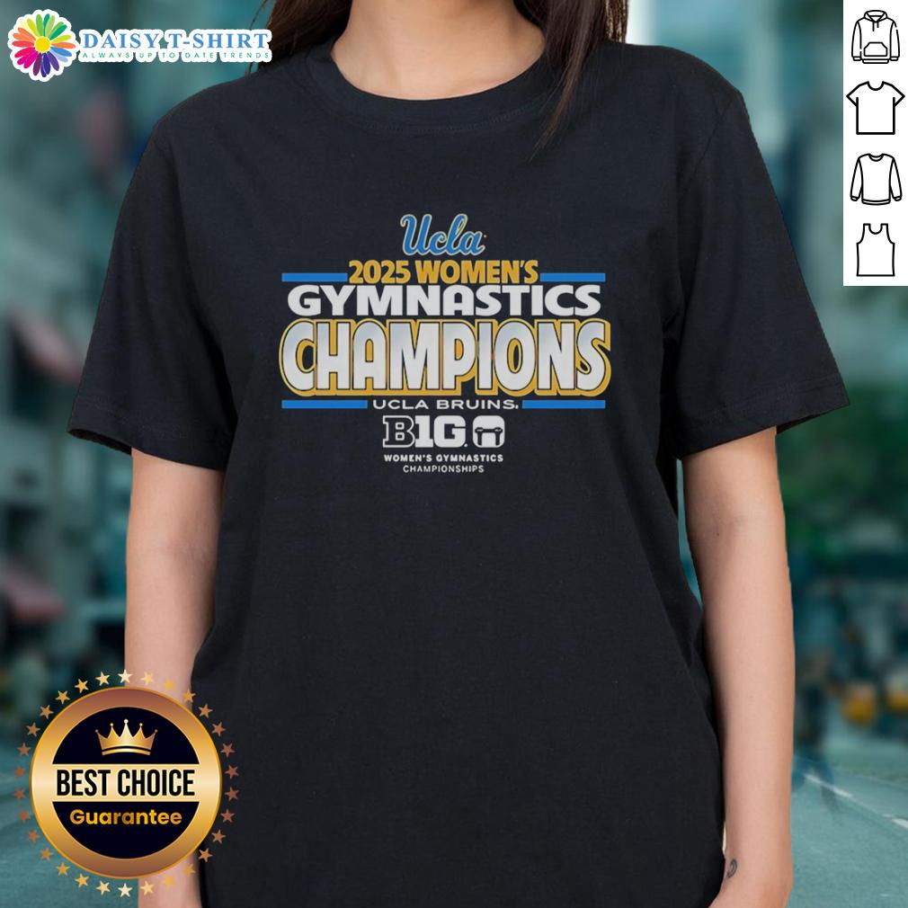 Nice Ucla Bruins Women'S Gymnastics Champions B1G 2026 Ladies Tee UCLA Bruins Women's Gymnastics Champions B1G 2026 Ladies Tee showcasing team pride and athletic spirit.