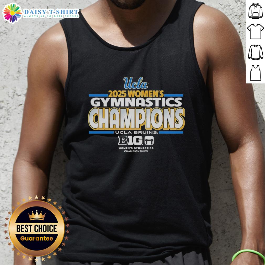 Nice Ucla Bruins Women'S Gymnastics Champions B1G 2026 Tank Top UCLA Bruins Women's Gymnastics Champions 2026 tank top showcasing team spirit and athletic pride.