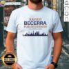 Nice Xavier Becerra Governor 2026 California Skyline T-Shirt showcasing a vibrant design of California's skyline.