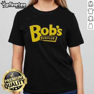 Alt Text: Pretty Trey Anastasio Bobs Surplus Logo Ladies Tee featuring vibrant design and comfortable fit for fans.
