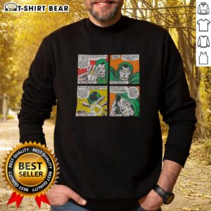Good Doctor Doom Special Herbs Album comic sweatshirt featuring vibrant artwork and bold design for fans.