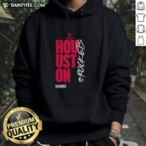 Official Houston Rockets Playoff Logo Hoodie featuring vibrant team colors and iconic logo for basketball fans.