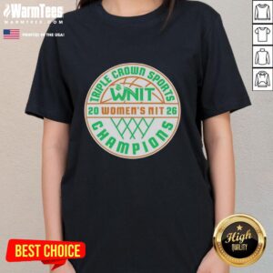 Alt Text: Good Marshall Thundering Herd 2026 Women's NIT MBB National Champions logo on a stylish ladies tee shirt.