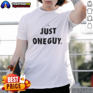 Awesome It's Just One Guy T-Shirt featuring a bold graphic design, perfect for casual wear and unique style.
