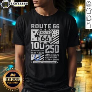 Good Indianapolis Colts Route 66 Centennial T-Shirt celebrating 100th Anniversary 1926-2026 and America's 250th Anniversary.