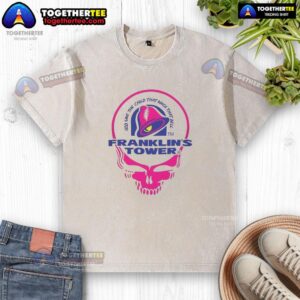 Top Franklin's Tower God the Child That Rings That Bell washed T-shirt featuring a vibrant design and soft fabric.