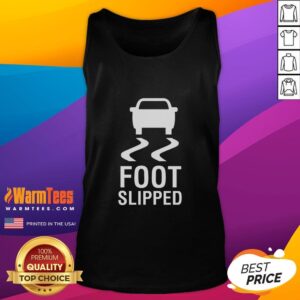 Alt Text: Happy accident tank top featuring a nice foot graphic, perfect for casual summer wear and fun fashion moments.
