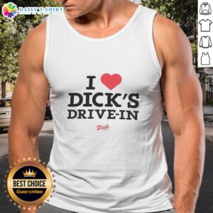 Awesome I Heart Dicks Drive-In Tank Top featuring fun graphic design, perfect for casual summer outings.