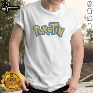 Nice Pokotin Parody Logoshirt T-Shirt featuring a fun graphic design and vibrant colors, perfect for casual wear.