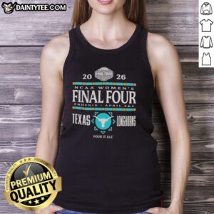 Top Texas Longhorn NCAA Women's Basketball Final Four 2026 tank top featuring vibrant team colors and logo.