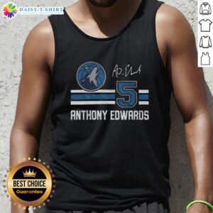 Top Timberwolves Anthony Edwards signature jersey tank top showcasing vibrant design and team logo for fans.