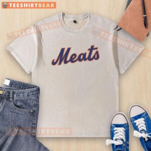 Good New York Mets Meats Logo Washed T-Shirt featuring vibrant colors and comfortable fabric for fans.