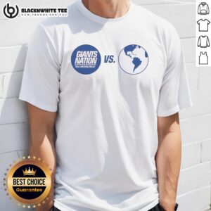 Awesome Giants Nation Show T-shirt featuring Bobby Skinner vs Earth design, perfect for fans of the New York Giants.