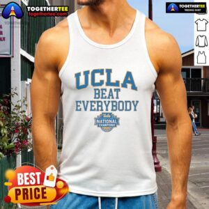Top UCLA Bruins WBB Beat Everybody tank top featuring team colors and logo, perfect for fans of women's basketball.