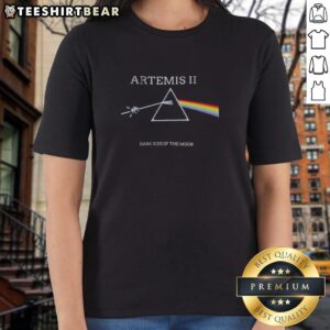 Top Artemis II Dark Side of the Moon Space Mission 2026 Ladies Tee showcasing lunar exploration and space adventure.