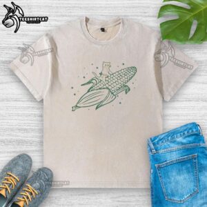 Official Gary Riding Corn Washed T-Shirt featuring a vibrant corn graphic on a soft, comfortable fabric.