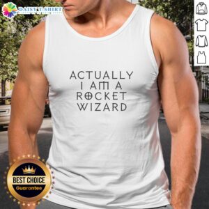 Awesome Actually I Am A Rocket Wizard tank top featuring a vibrant design and playful graphics for casual wear.