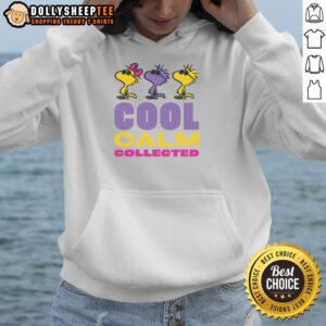 Top Peanuts Woodstock Cool Calm Collected Hoodie featuring vibrant graphics and cozy design for fans of Peanuts.