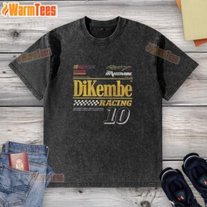 Official Dikembe Racing Number 10 washed t-shirt featuring a stylish design, perfect for fans in Gainesville, Orlando, Florida.