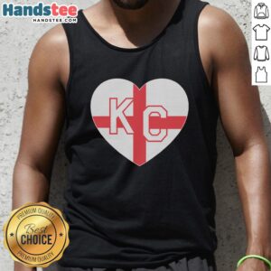 Premium England KC Heart Red Tank Top showcasing a stylish design perfect for summer fashion and casual wear.