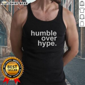Alt Text: Official Jesus Is The Name Above All Names tank top for Christians, featuring Humble Over Hype design.