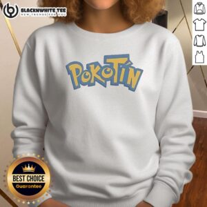 Original Pokotin Parody Logo Shirt Sweatshirt featuring a playful design and vibrant colors for casual wear.