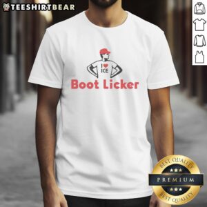 Awesome Boot Licker I Love Ice T-Shirt featuring a fun graphic design for ice cream lovers and humor enthusiasts.