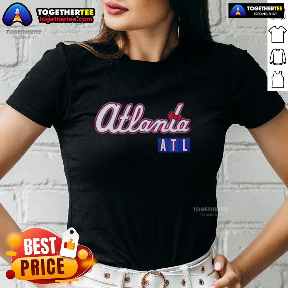 Official 2026 Atlanta Braves X Hello Kitty City Connect Ladies Tee
