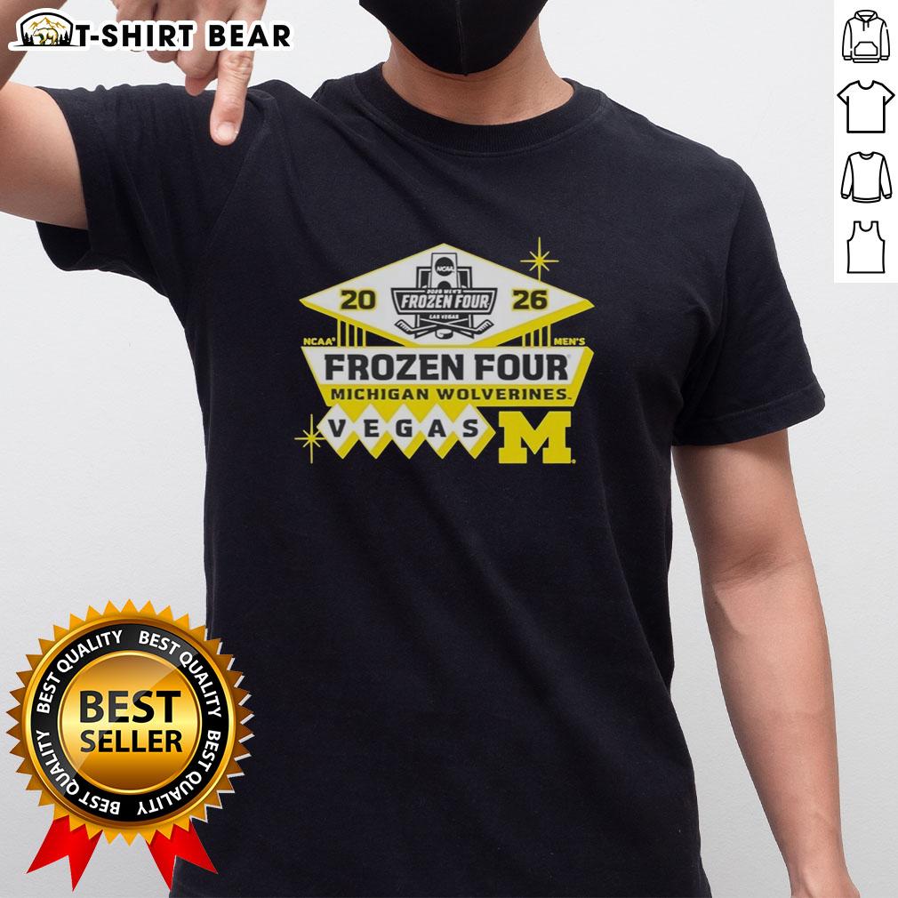 Official 2026 Men'S Ice Hockey Frozen Four Bound Michigan Wolverines T Shirt Official 2026 Men's Ice Hockey Frozen Four Bound Michigan Wolverines T-Shirt featuring team colors and logo.