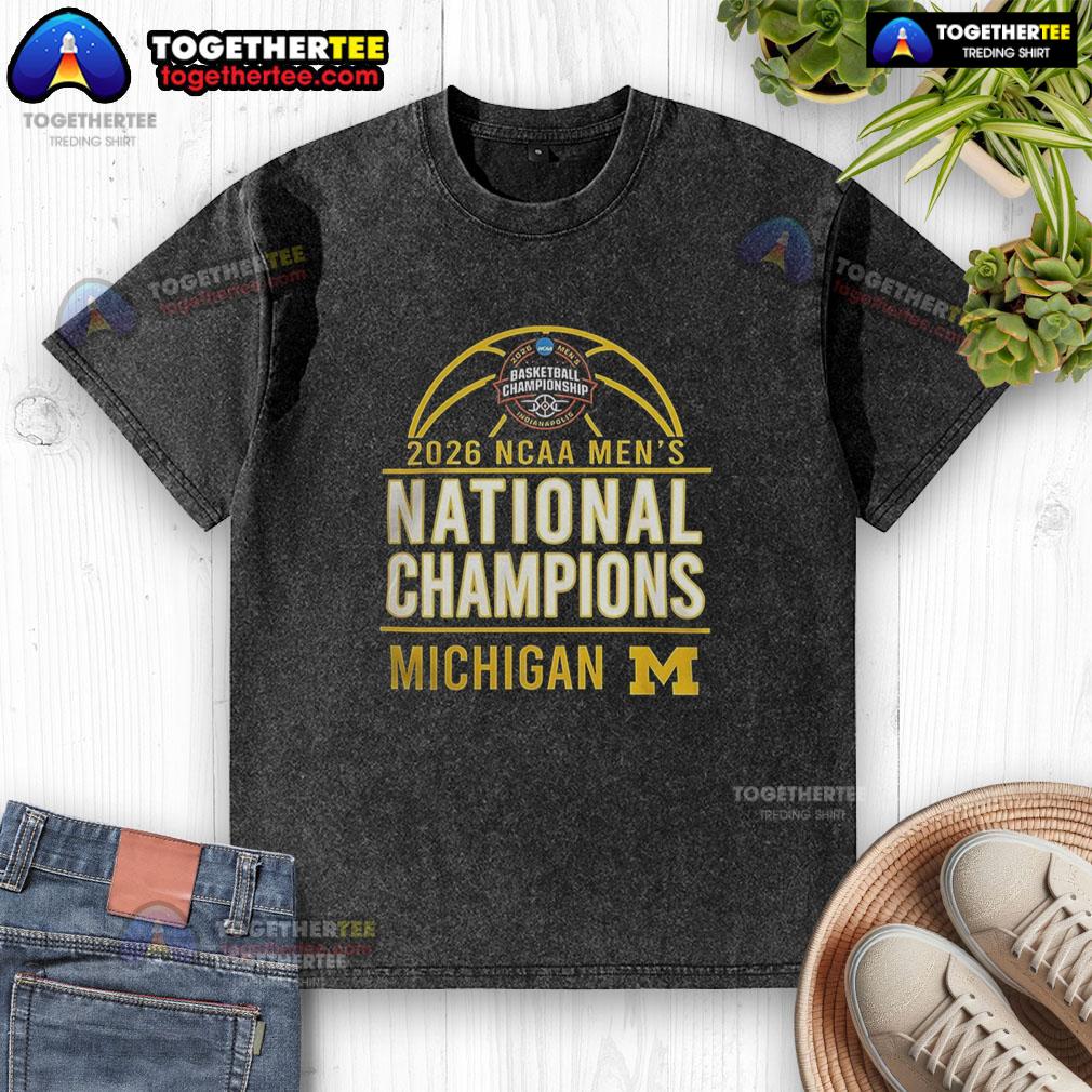 Official 2026 NCAA Men's Basketball National Champions Michigan Wolverines Washed T-Shirt Official 2026 NCAA Men's Basketball National Champions Michigan Wolverines washed t-shirt in blue with team logo.
