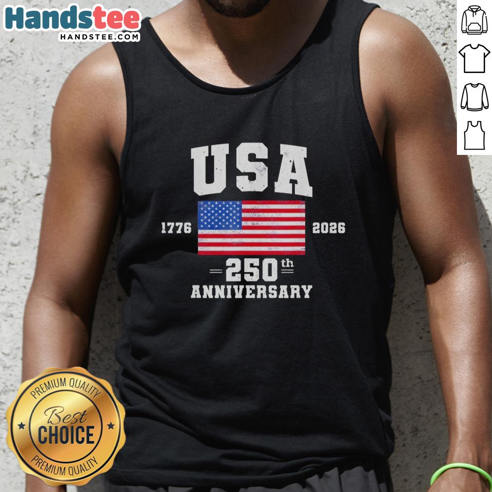 official-4th-of-july-america-us-flag-patriotic-250th-anniversary-usa-tank-top Alt Text: Patriotic 4th of July tank top featuring the USA flag for the 250th anniversary celebration.