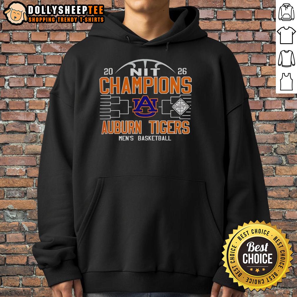 Official Auburn Tigers Men'S Basketball Nit 2026 Champions Hoodie Official Auburn Tigers Men's Basketball NIT 2026 Champions hoodie featuring team logo and vibrant colors.