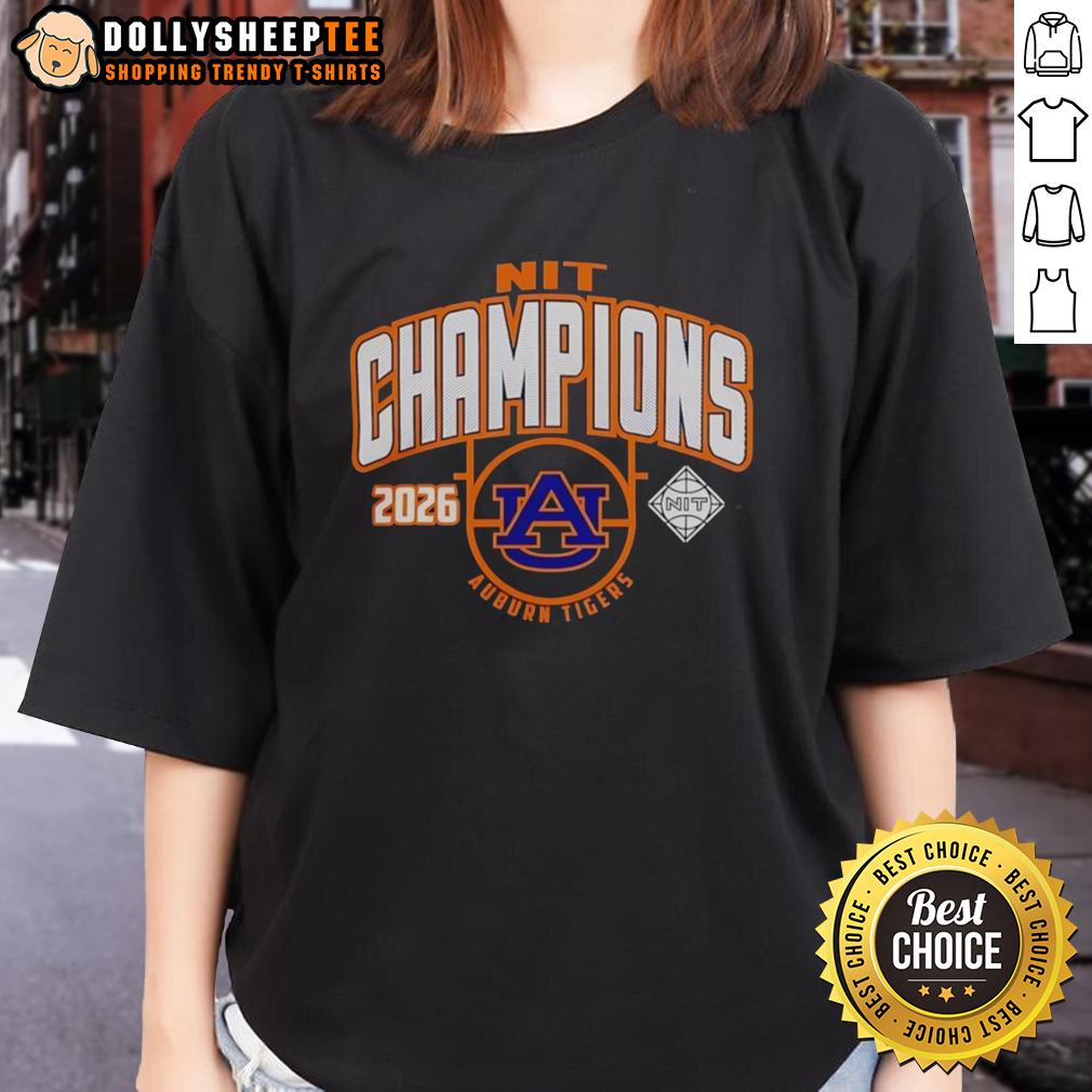 Official Auburn Tigers Men'S Basketball Nit Champions 2026 Ladies Tee Official Auburn Tigers Men's Basketball NIT Champions 2026 ladies tee featuring team colors and logo design.
