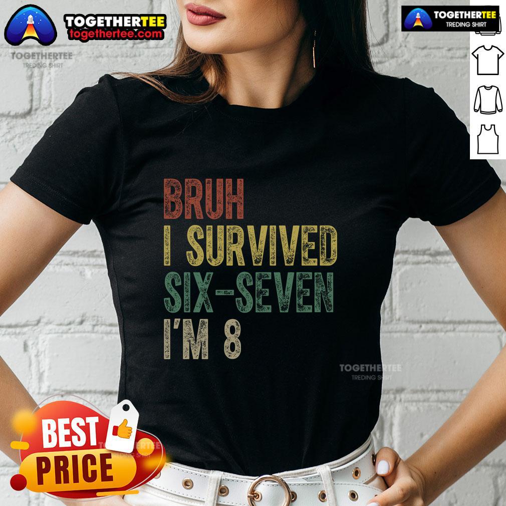 Official Bruh I Serviced Six Seven I'M 8 6 7 Meme Ladies Tee Official Bruh I Serviced Six Seven I'm 8 6 7 meme ladies tee featuring a humorous graphic design for meme enthusiasts.