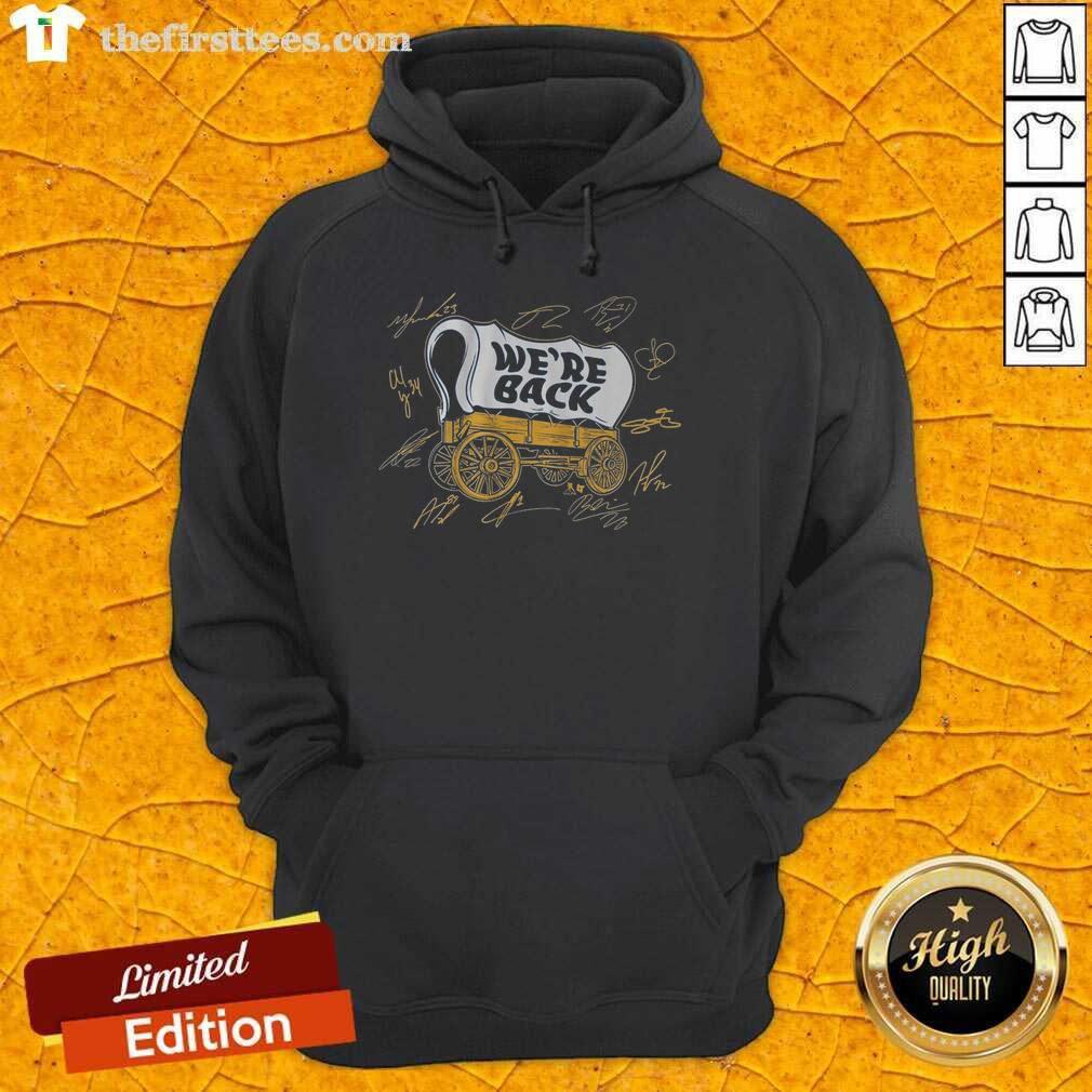 official-buffalo-hockey-wagon-were-back-hoodie Official Buffalo Hockey Wagon We're Back Hoodie in blue, featuring a bold team logo and stylish design for fans.
