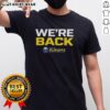 Official Buffalo Sabres We Are Back 2026 Stanley Cup Playoffs T-Shirt featuring team logo and playoff graphics.